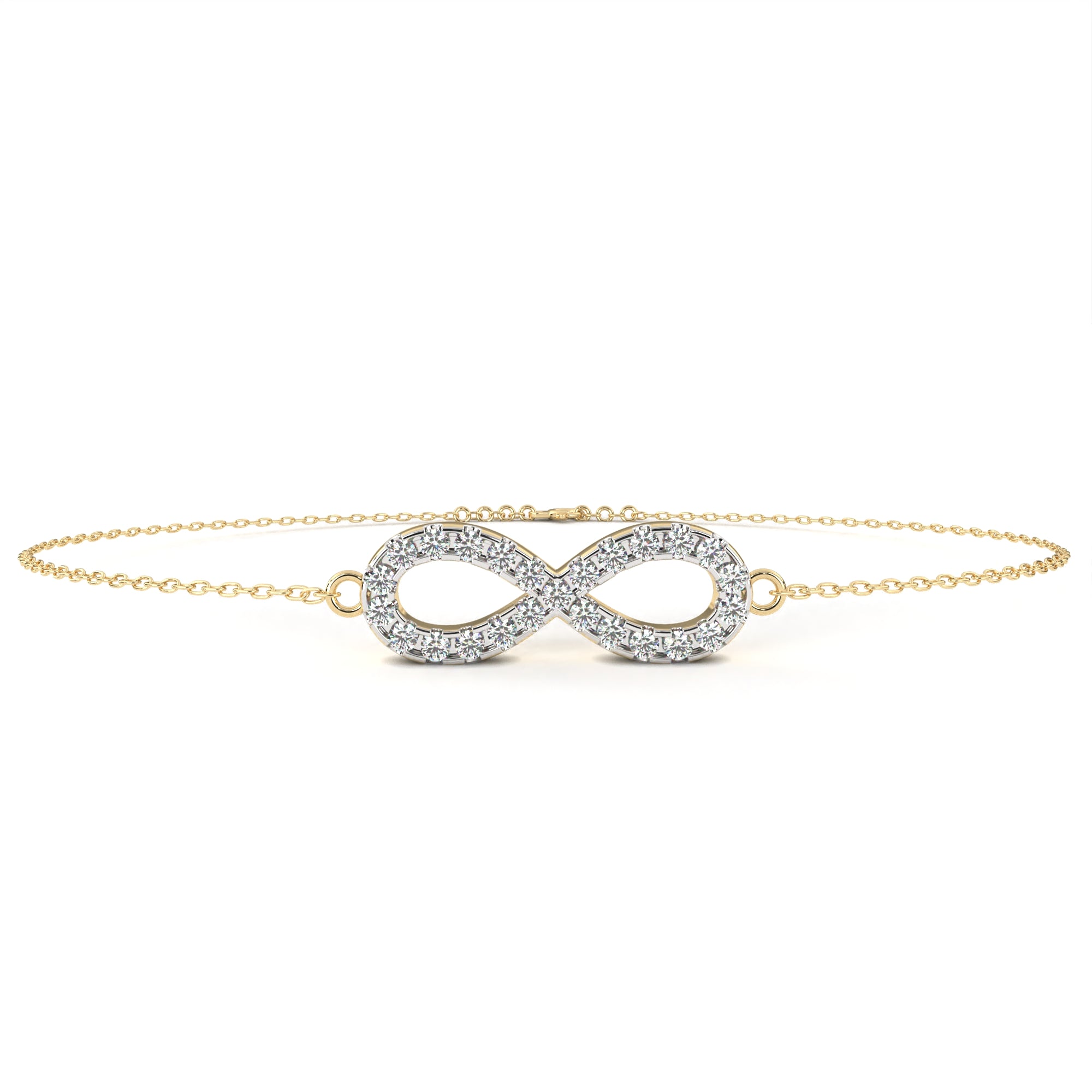Solitairekart 0.39ct Round Cut Natural Diamond Bracelet-HI Color. VS-SI Clarity